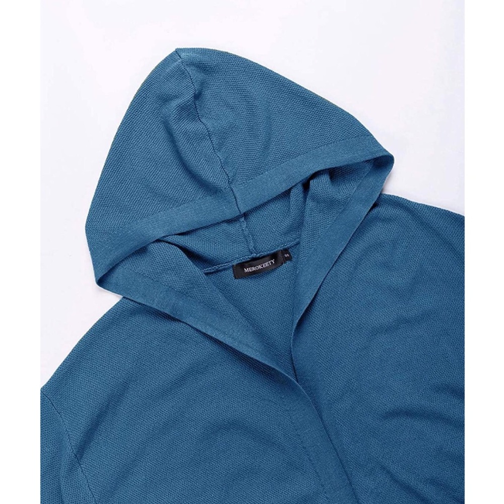 🦋Long Sleeve Open Front Hoodie Knit Cardigan🦋 - Picture 5 of 6